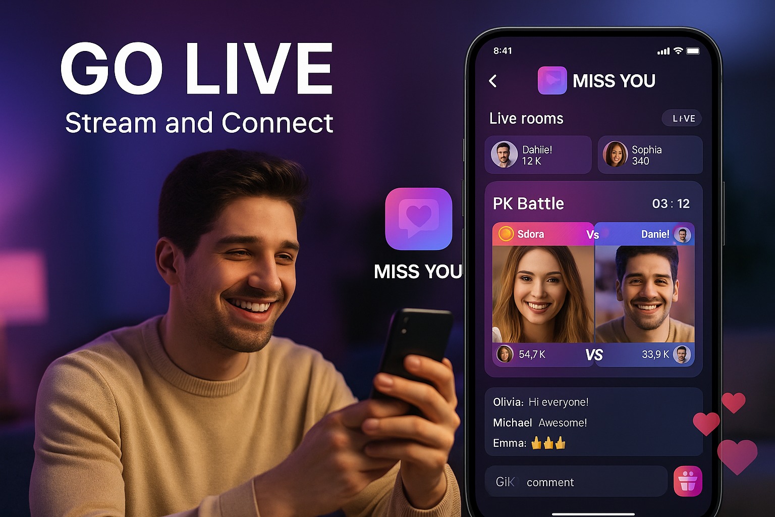 Miss You Live Streaming App
